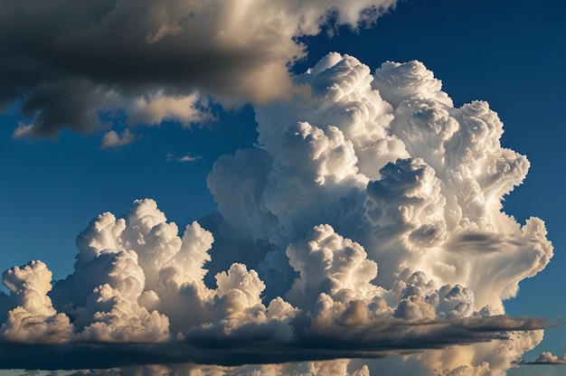 Photo white clouds on a clear blue sky