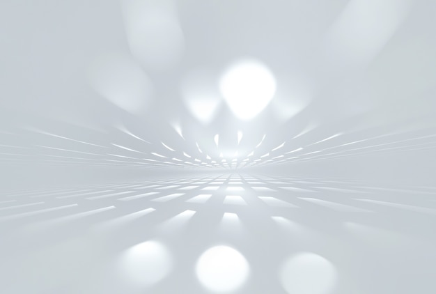 White futuristic background fractal horizon