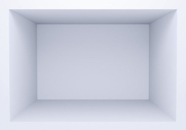 White simple empty box 3d render