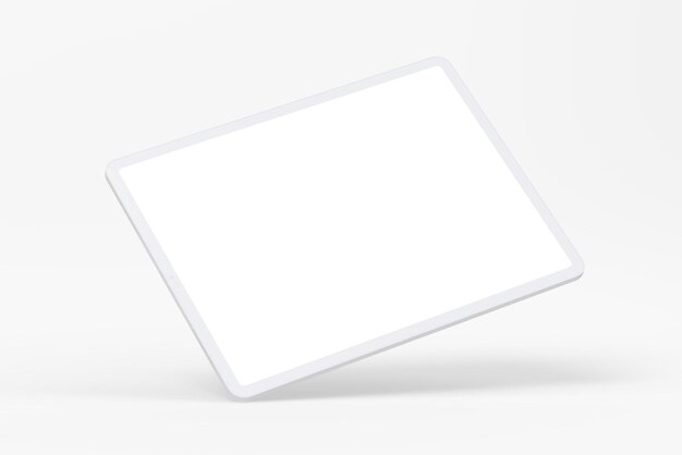 Photo a white tablet with a white background and the text's on the bottom.