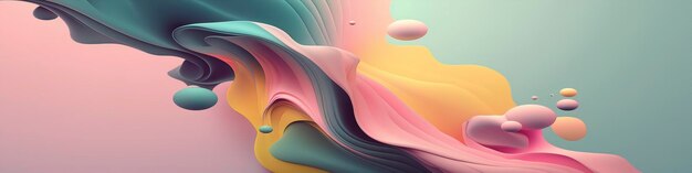 Photo widescreen abstract background in delightful pastel colors