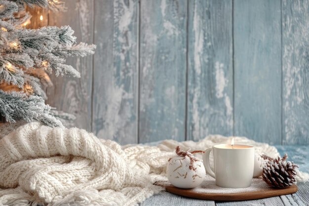 Photo winter hygge elements assortment