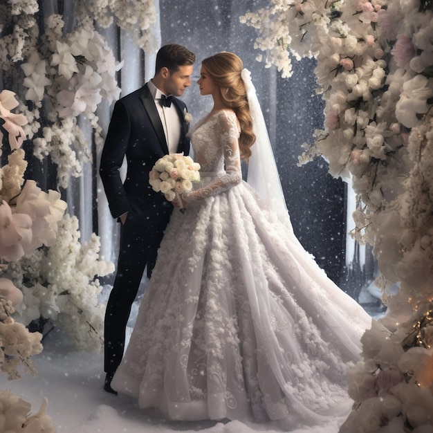 Winter wedding concept