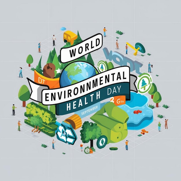 Photo world environmental health day celebration design