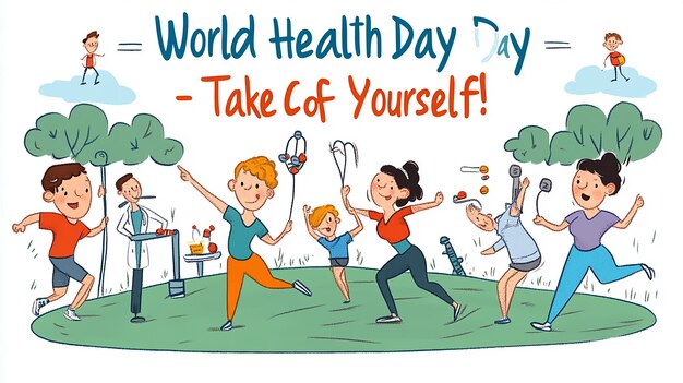 Photo world health day active lifestyle