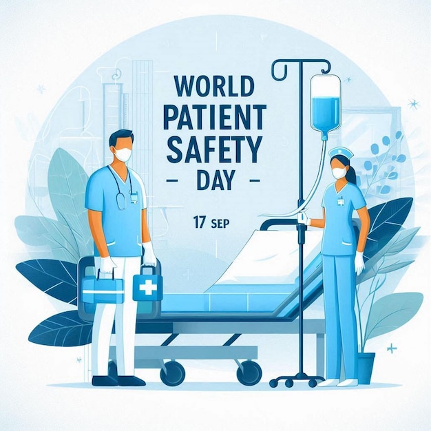 Photo world patient safety day poster design