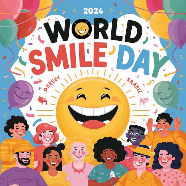 Photo world smile day illustration