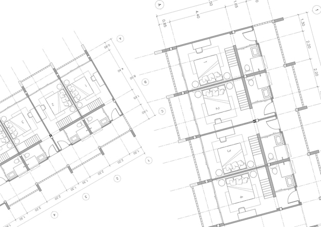 Photo write a blueprint architecture for building