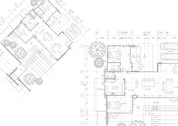 Photo write a blueprint architecture for building