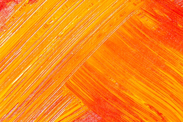 Yellow and red acrylic paint texture