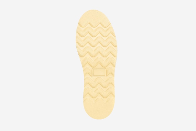 Photo yellow sole of shoes on a white background