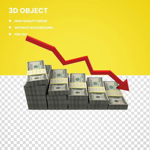 3D american dollar bundle