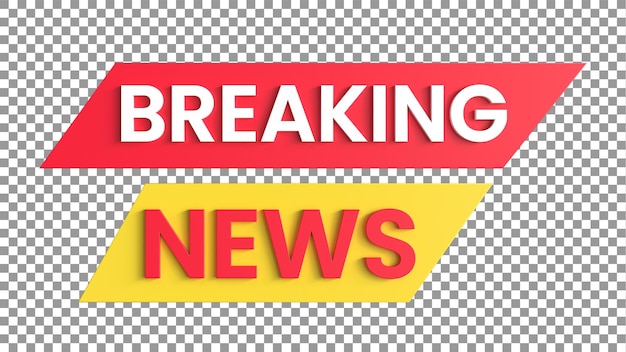 PSD 3d breaking news rendering for news media