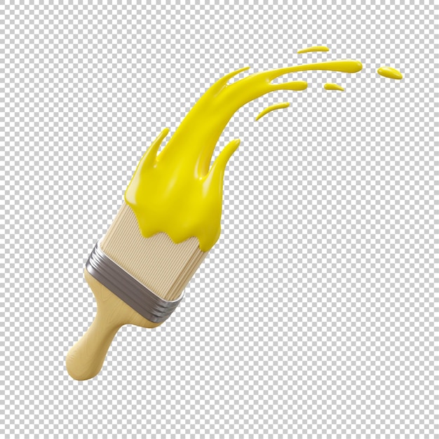 3D Brush with paint splash