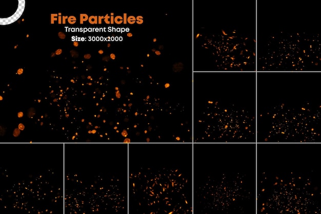 PSD 3d burning embers and fire particles effect