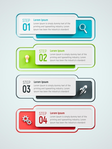 PSD 3d business infographics template