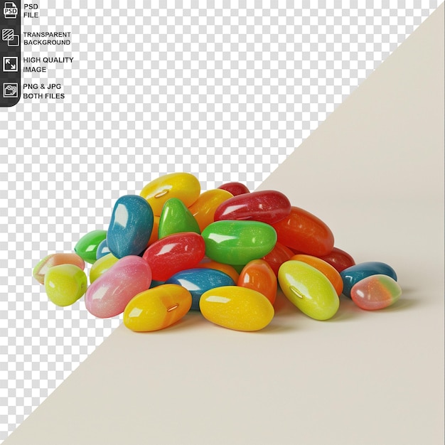 3d candy isolated on transparent background