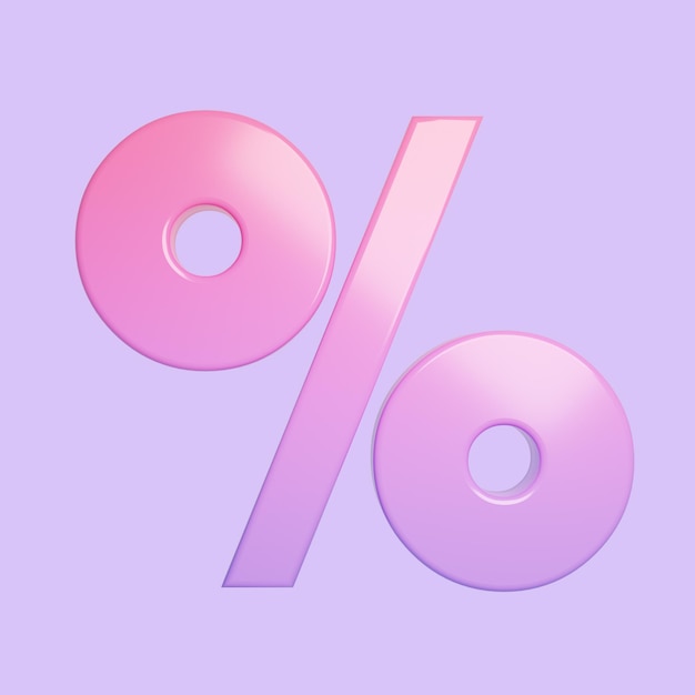 3D Cartoon Discount Label Icon