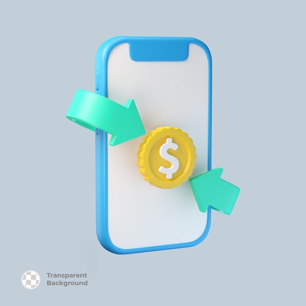 3d cashback icon design isolated