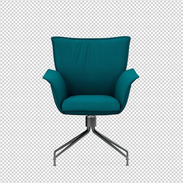 3D chair isolated rendering