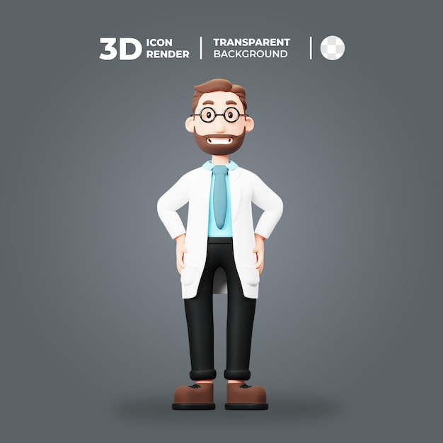 3D Doctor Character Confident