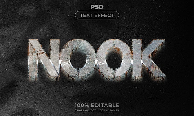 3d editable text effect style with background