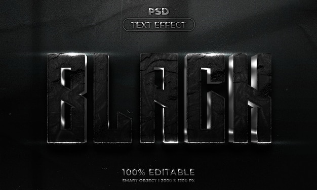 3d editable text effect style with background