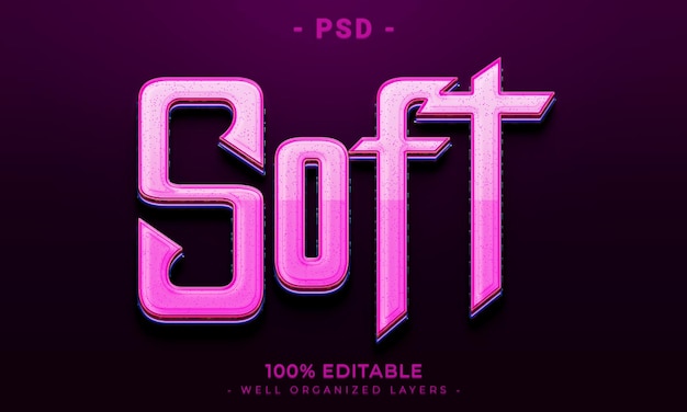 3d editable text effect style with background