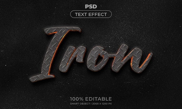 3d editable text effect style with background