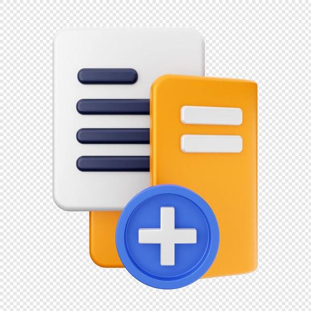 3d folder document file