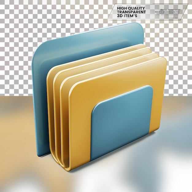 3D Folder Icon A Folder Shaped Icon Representing Organization