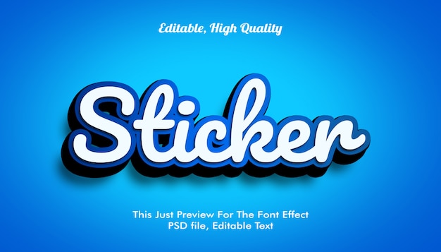 3D font effect mockup