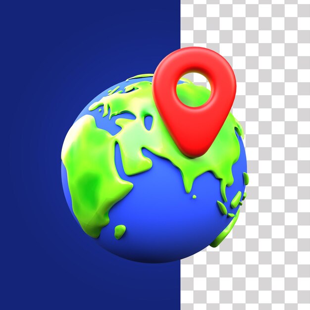 PSD 3d gps icon