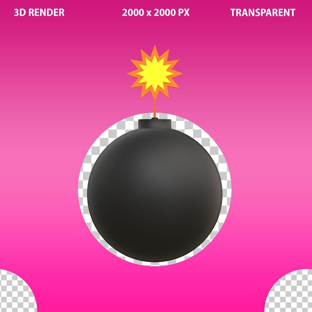 PSD 3d icon bomb