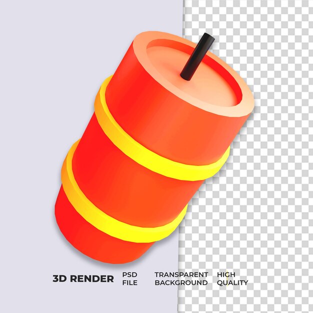 3d icon Chinese new year firecrackers concept