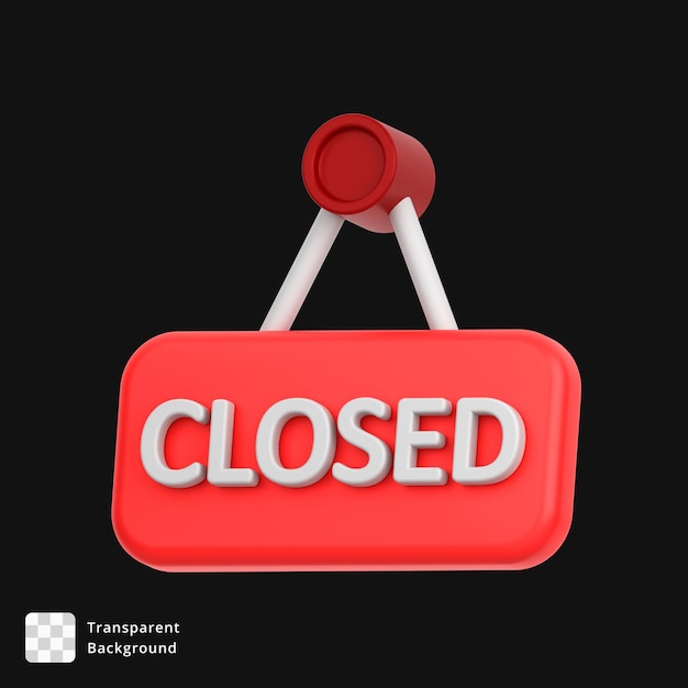 PSD 3d icon of a closed sign