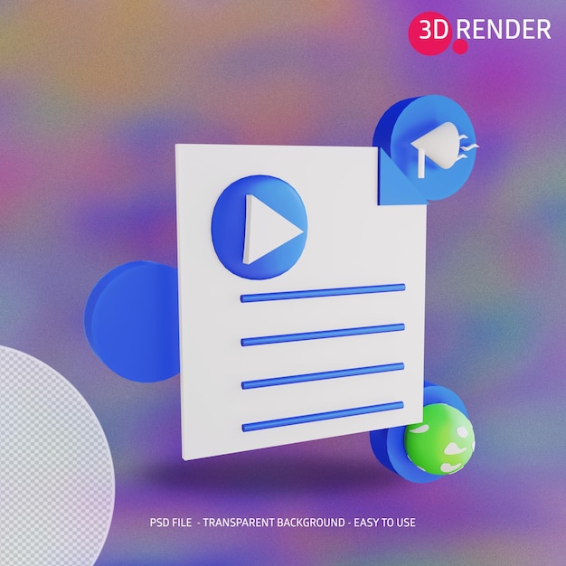 3d icon content marketing