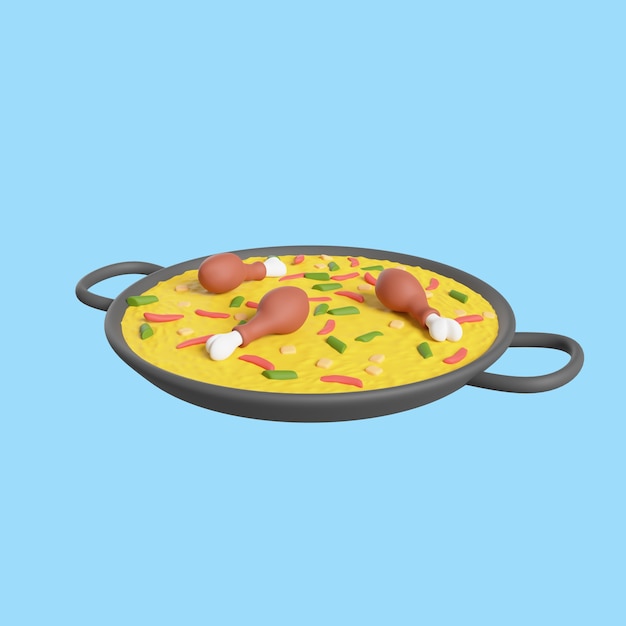 3d icon for cuisine with chicken