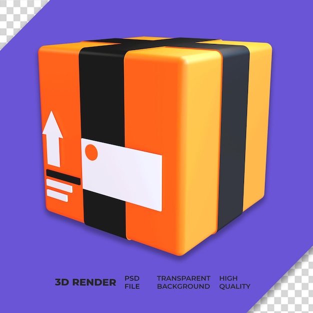 3d icon Delivery box concept