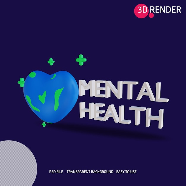 3d icon mental health