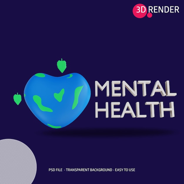 3d icon mental health