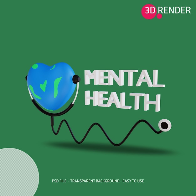 3d icon mental health