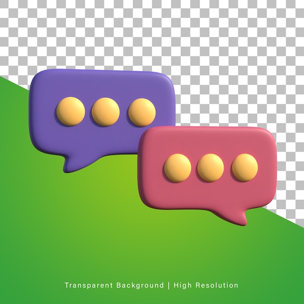 PSD 3d illustration of chat