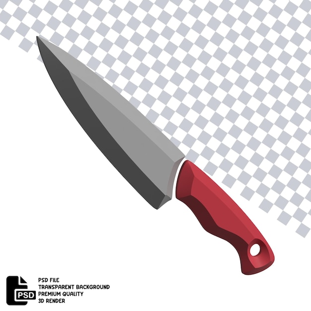 PSD 3d illustration of knife