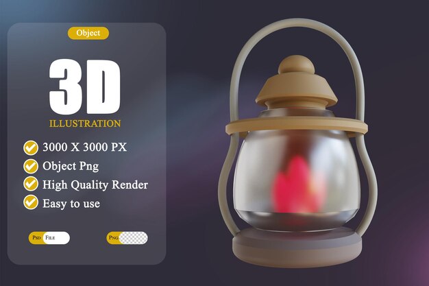 3D Illustration lantern