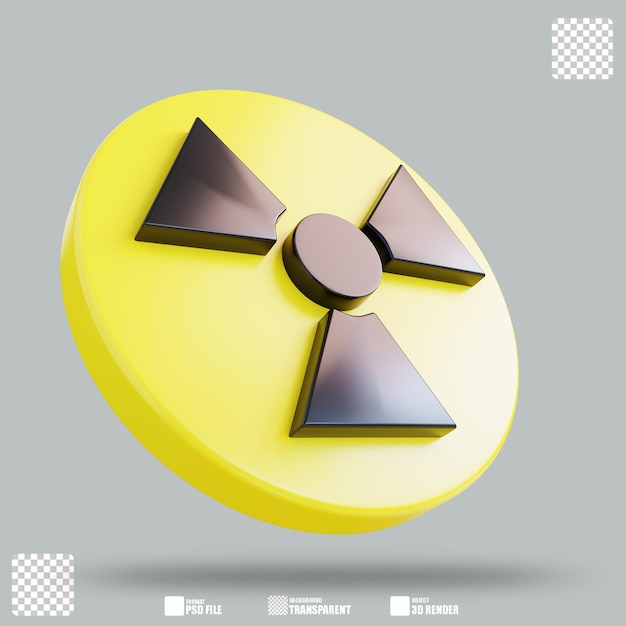 PSD 3d illustration radioactive 2