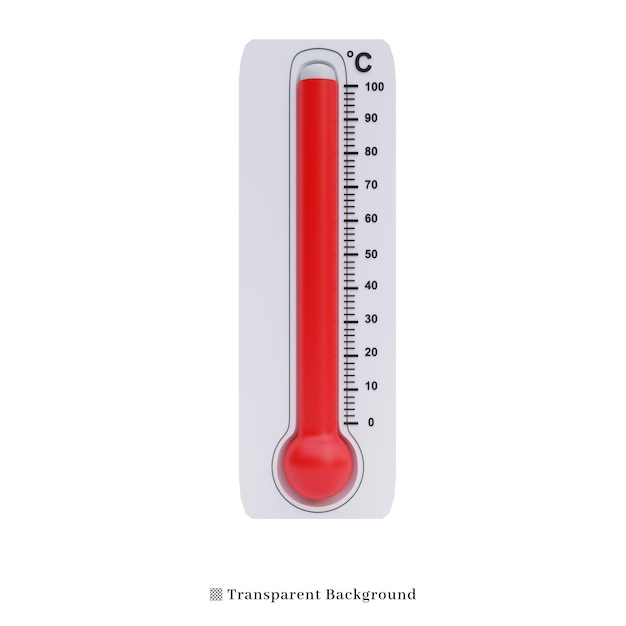 PSD 3d illustration thermometer