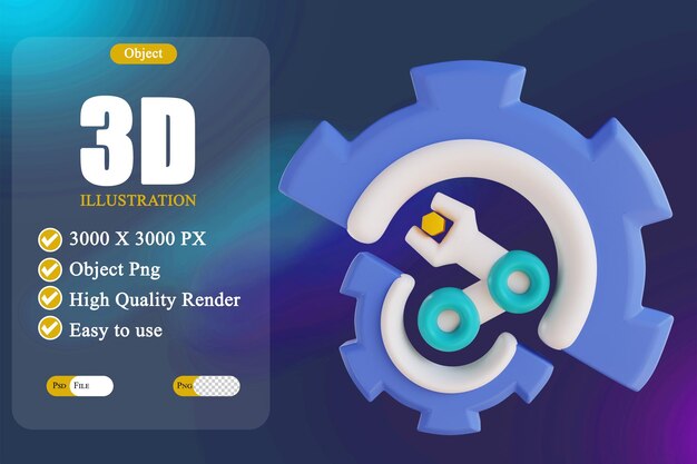 3D illustration tools and gear 6