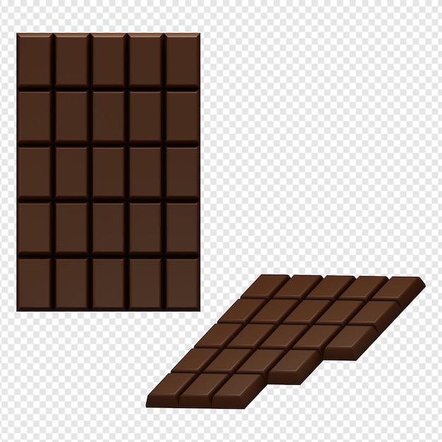 3d isolated render of chocolate icon psd