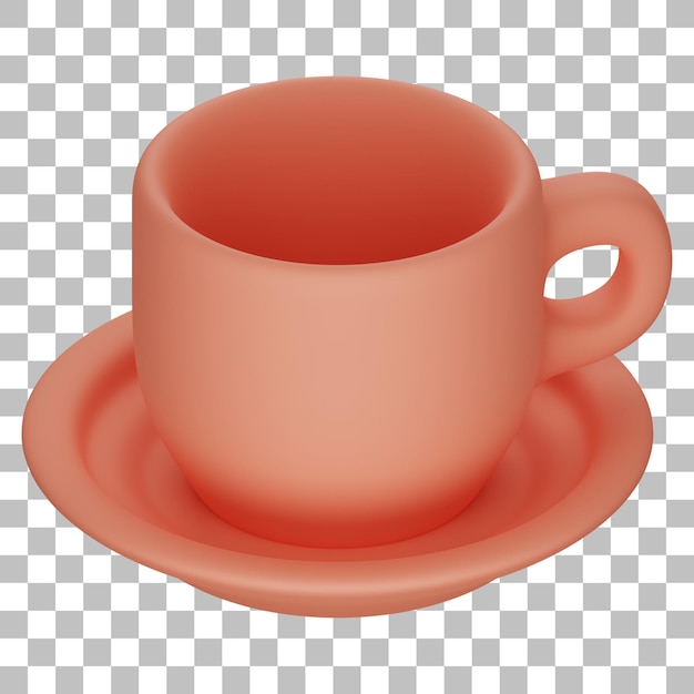 3d isolated render of cup icon psd